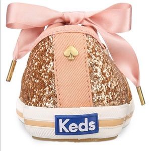 Kate spade rose gold glitter keds